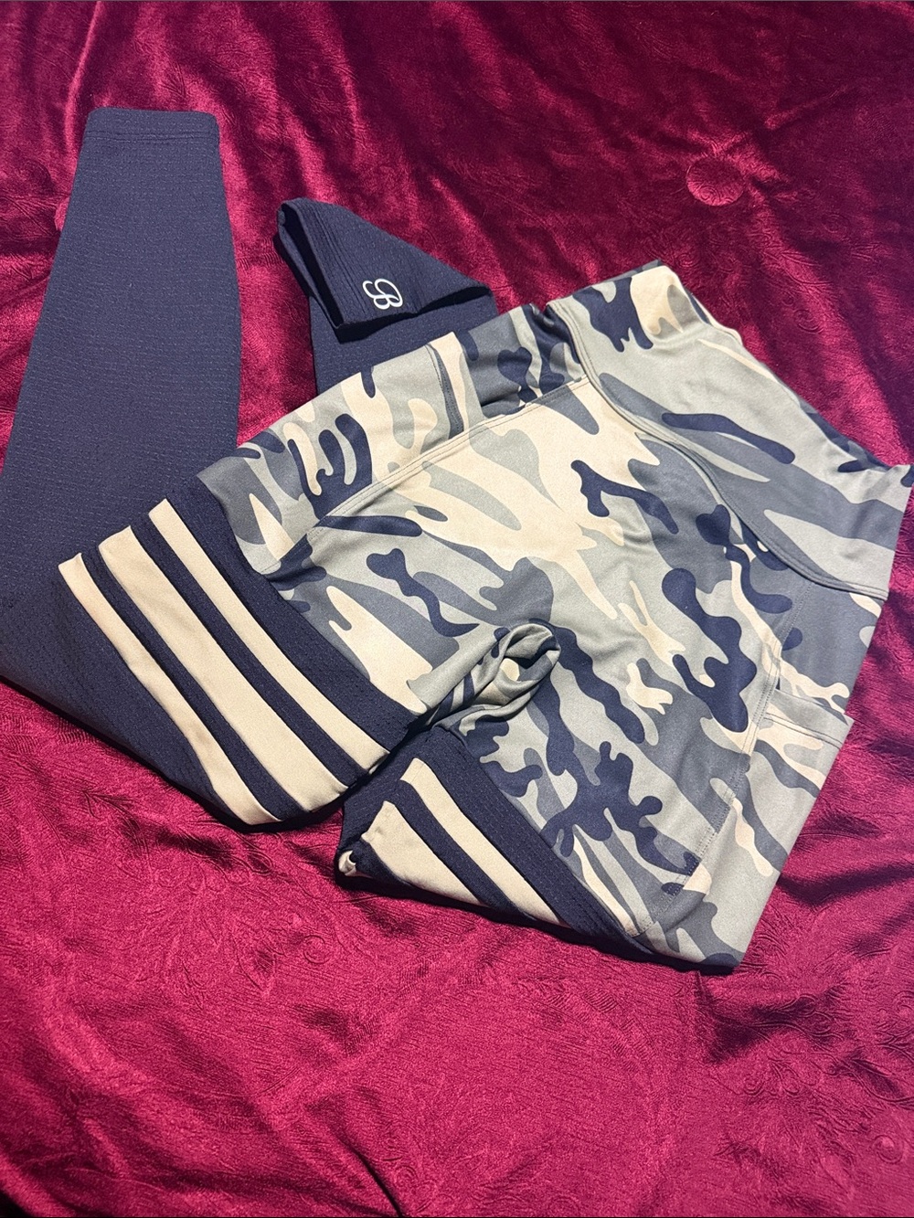 Bombshell sportswear scrunch bright army camo thigh high leggings